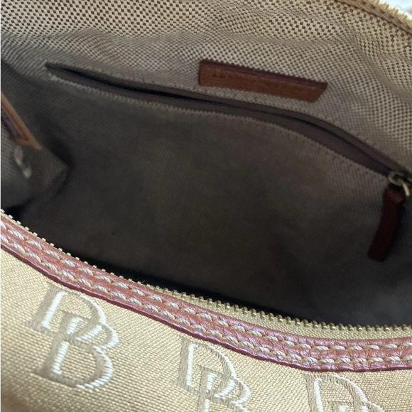 Vintage Dooney And Bourke Canvas And Leather Satchel Bag Buckles Signature Bag - Picture 7 of 10